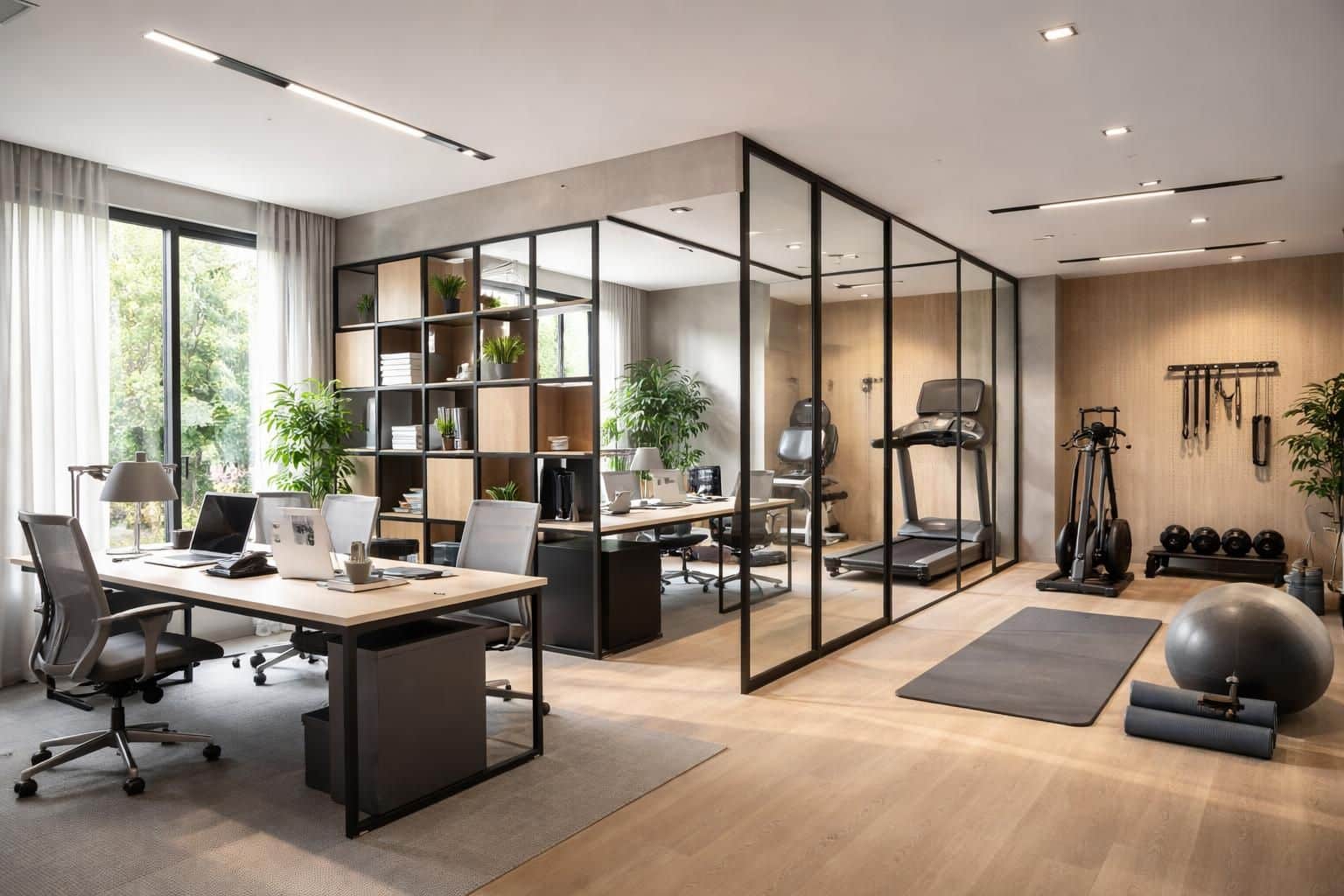 d&eacute;couvrez comment am&eacute;nager une pi&egrave;ce hybride alliant espace sport et bureau pour optimiser votre confort et votre productivit&eacute; &agrave; domicile.