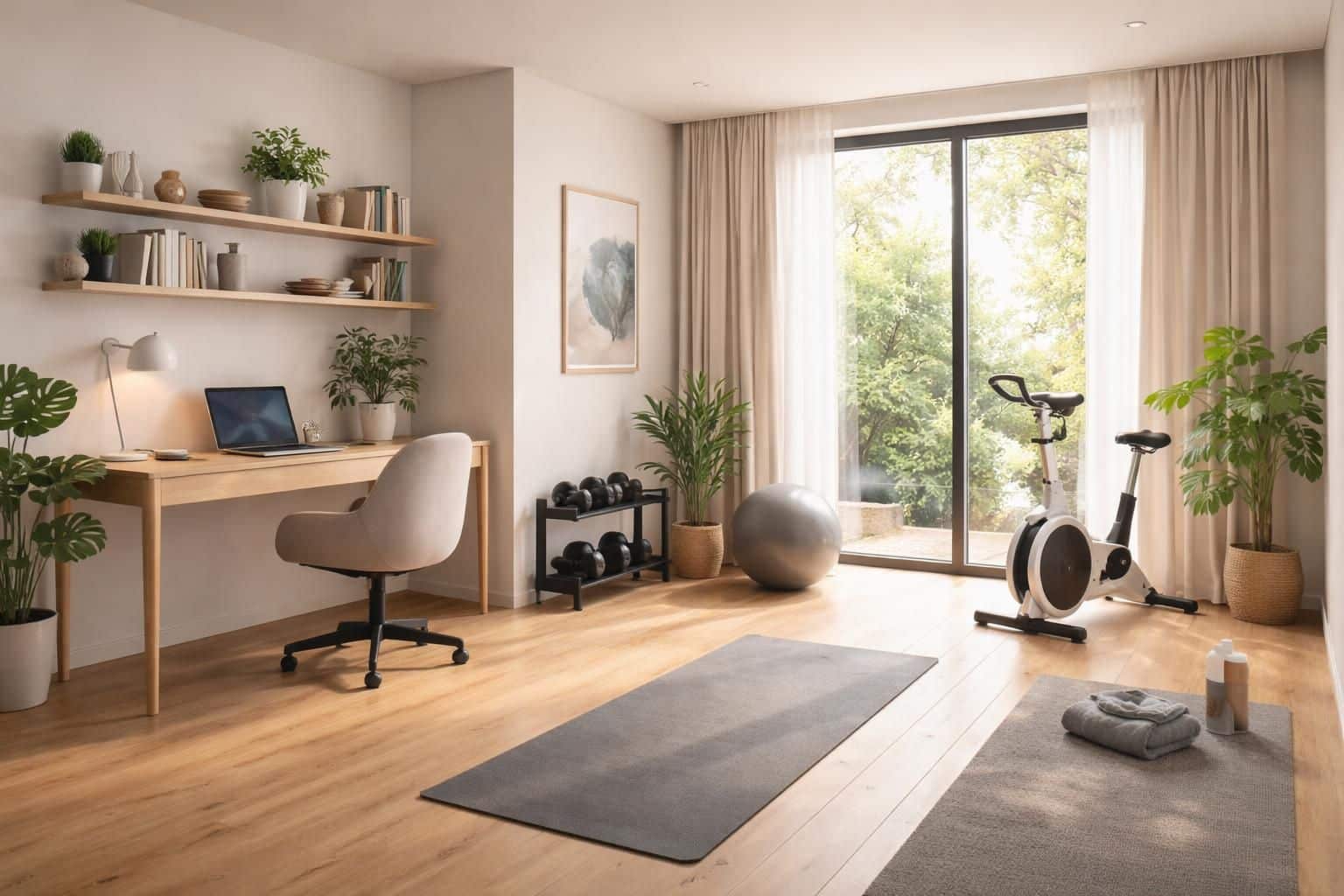 d&eacute;couvrez comment am&eacute;nager une pi&egrave;ce hybride sport/bureau pour allier confort, productivit&eacute; et bien-&ecirc;tre chez vous, avec des conseils pratiques et des id&eacute;es d'agencement.