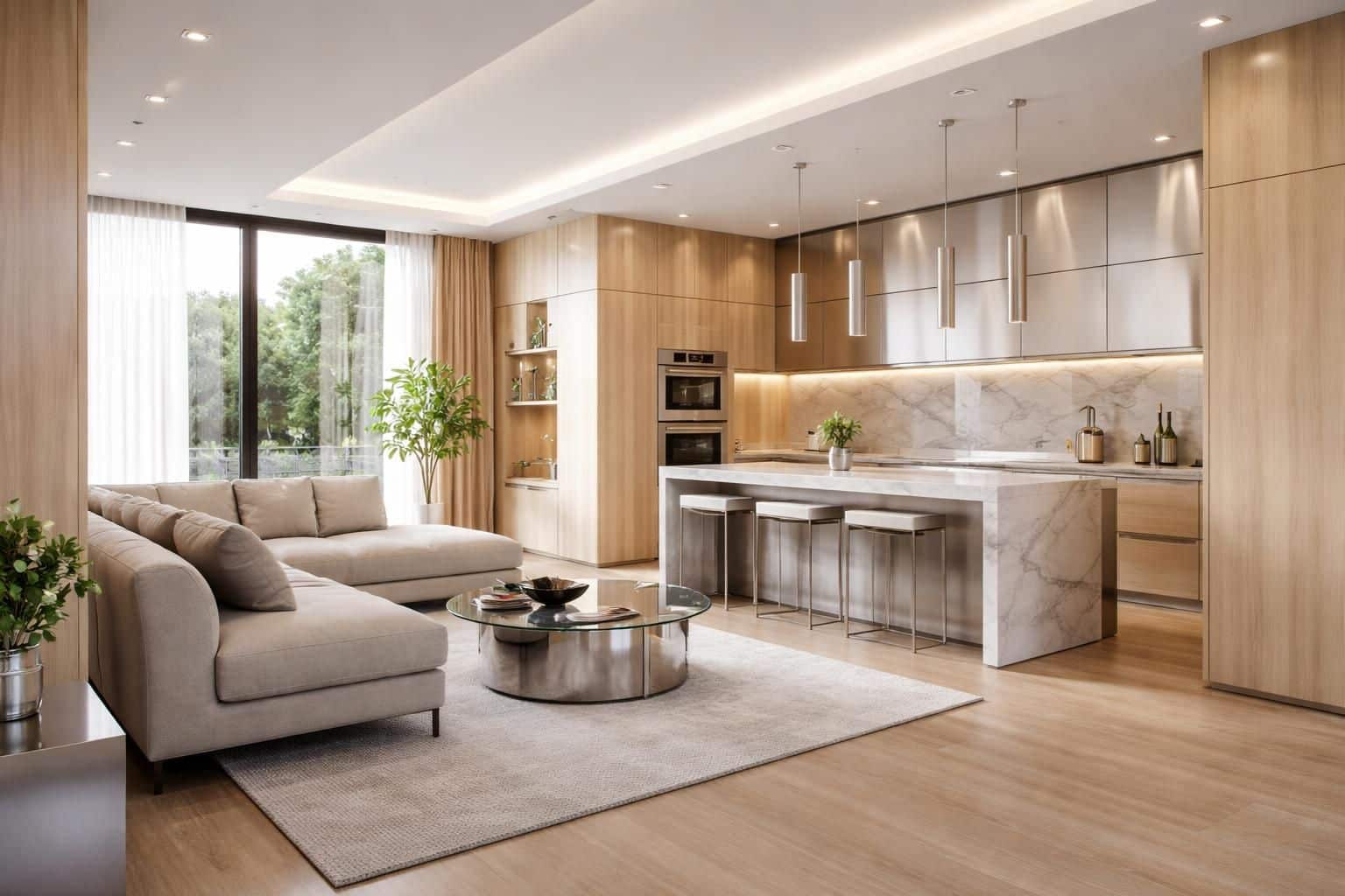 d&eacute;couvrez comment associer harmonieusement le bois blond et l'acier laqu&eacute; pour cr&eacute;er un int&eacute;rieur moderne et chaleureux, alliant naturel et design contemporain.