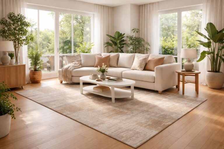 découvrez comment choisir le tapis idéal pour sublimer un salon avec parquet clair, en harmonisant couleurs, textures et styles pour un intérieur chaleureux et élégant.