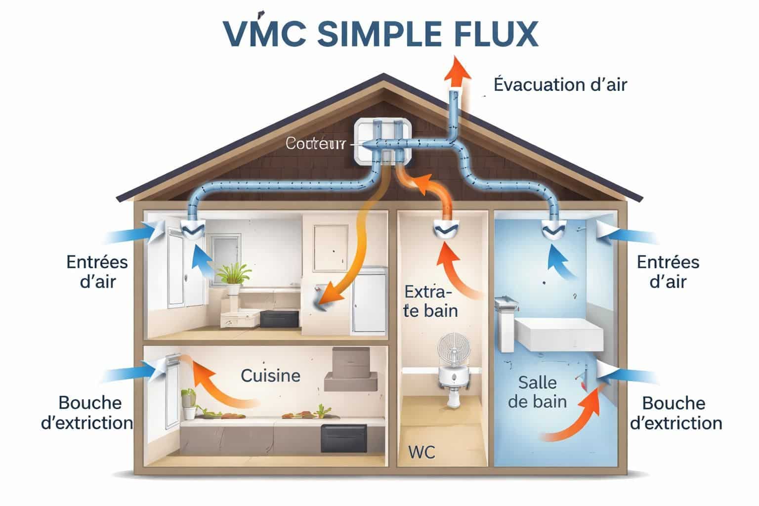 d&eacute;couvrez comment choisir entre une vmc simple flux et une vmc double flux pour optimiser la ventilation de votre logement et am&eacute;liorer la qualit&eacute; de l'air int&eacute;rieur.