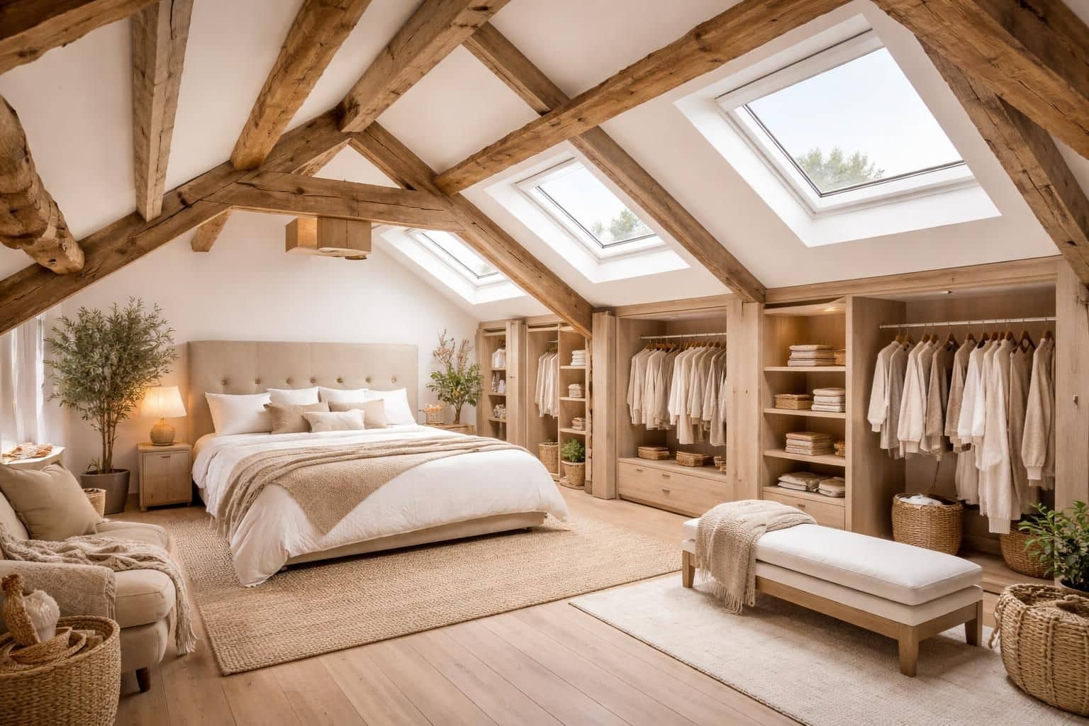 d&eacute;couvrez comment transformer un grenier en une suite parentale &eacute;l&eacute;gante et fonctionnelle avec nos conseils pratiques et astuces d'am&eacute;nagement.