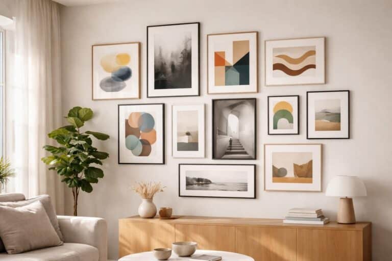 découvrez comment créer un mur galerie élégant avec des cadres et affiches pour embellir votre intérieur et personnaliser votre décoration.