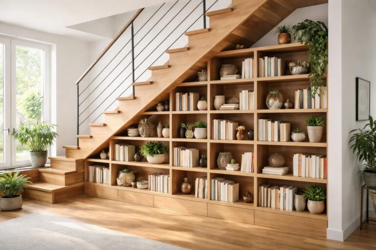 découvrez comment créer une bibliothèque sur mesure sous escalier pour optimiser l'espace et ajouter une touche élégante à votre intérieur.