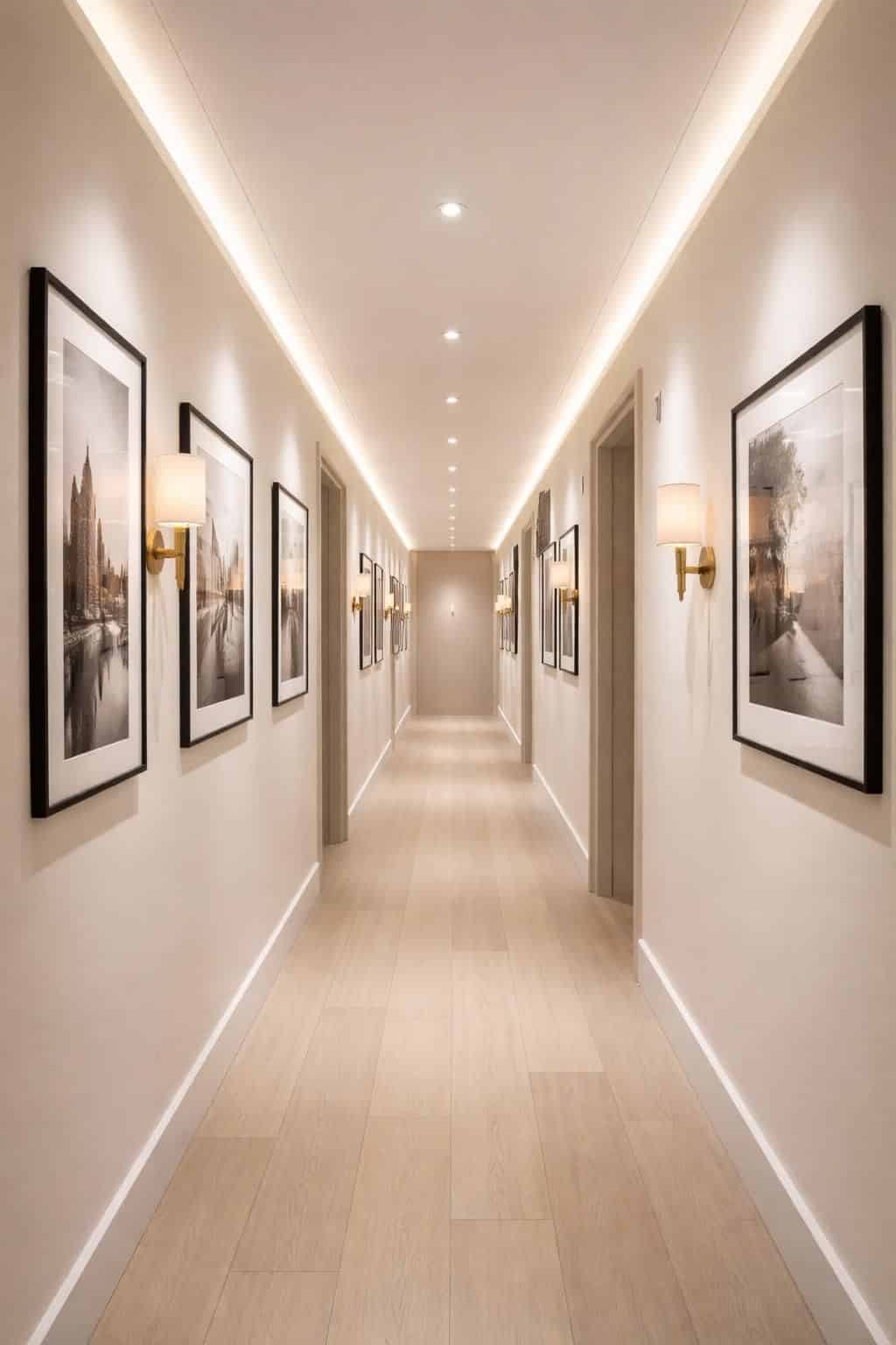 découvrez des idées créatives pour décorer un couloir étroit grâce à l'utilisation astucieuse de cadres et d'appliques, afin d'optimiser l'espace tout en apportant style et lumière.