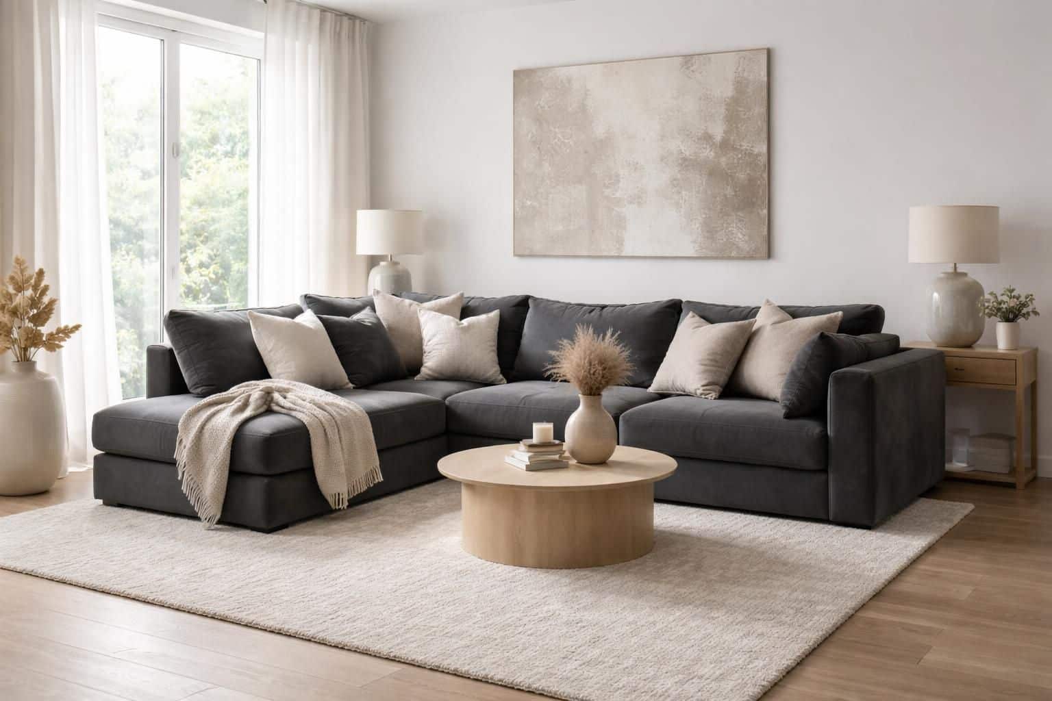 d&eacute;couvrez comment harmoniser parfaitement des coussins avec un canap&eacute; gris anthracite pour cr&eacute;er une ambiance &eacute;l&eacute;gante et chaleureuse dans votre salon.