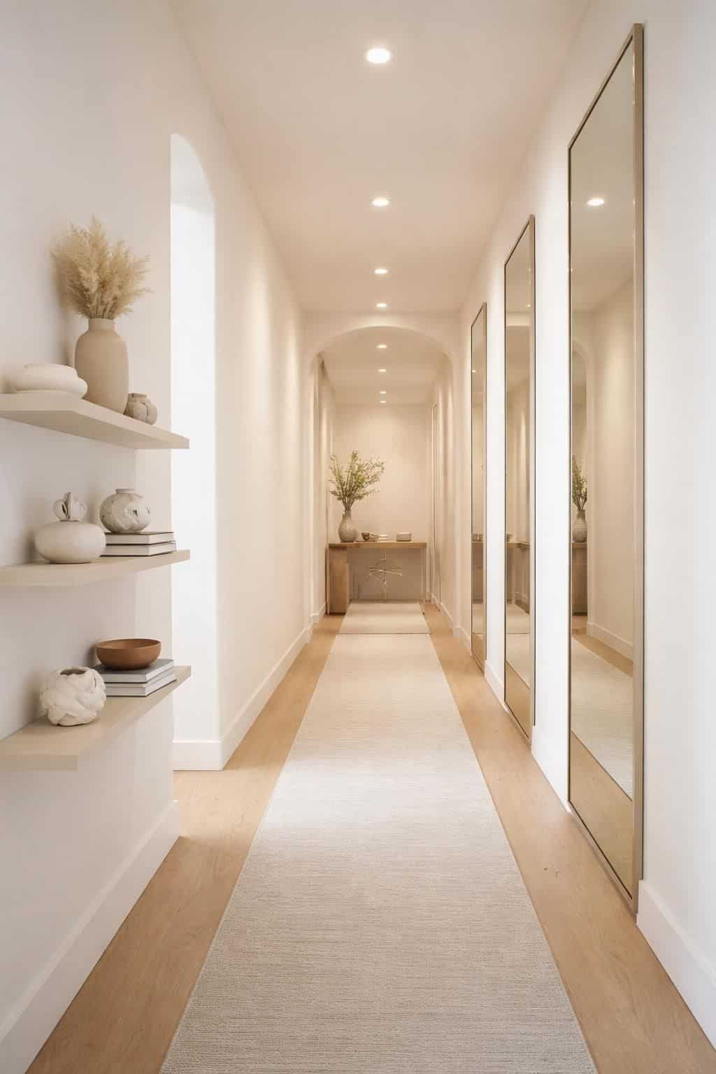 d&eacute;couvrez des id&eacute;es pratiques et &eacute;l&eacute;gantes pour am&eacute;nager un couloir long et sombre, maximiser la luminosit&eacute; et optimiser l'espace avec style.