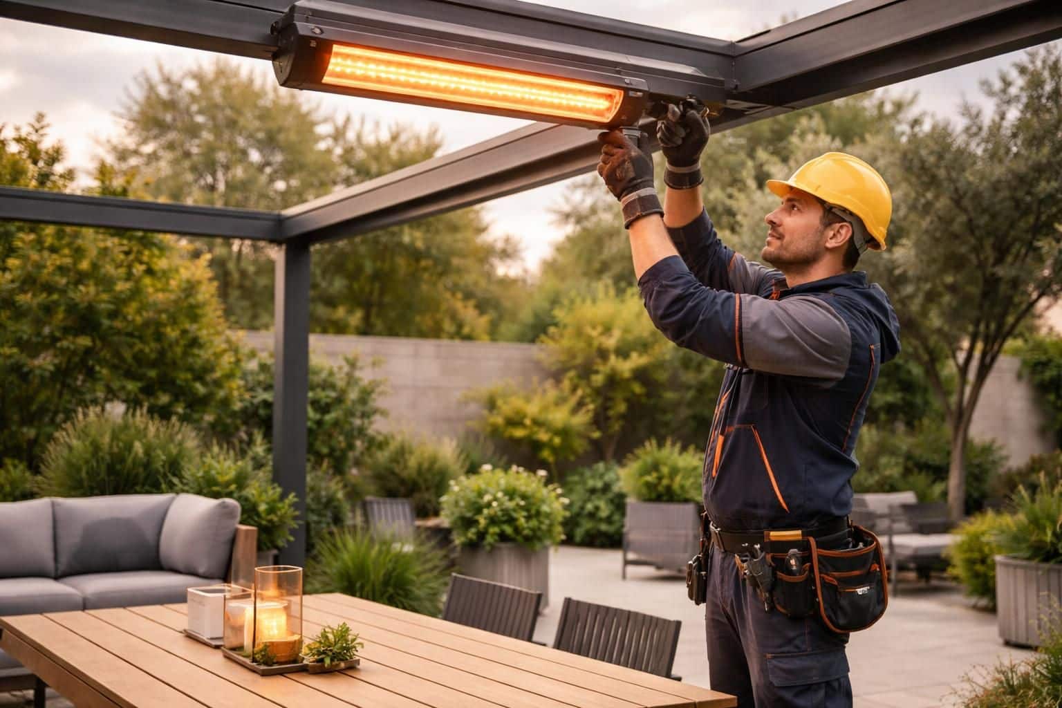 d&eacute;couvrez comment installer un chauffage infrarouge ext&eacute;rieur pour profiter d'une chaleur efficace et agr&eacute;able dans votre jardin ou sur votre terrasse, m&ecirc;me par temps frais.