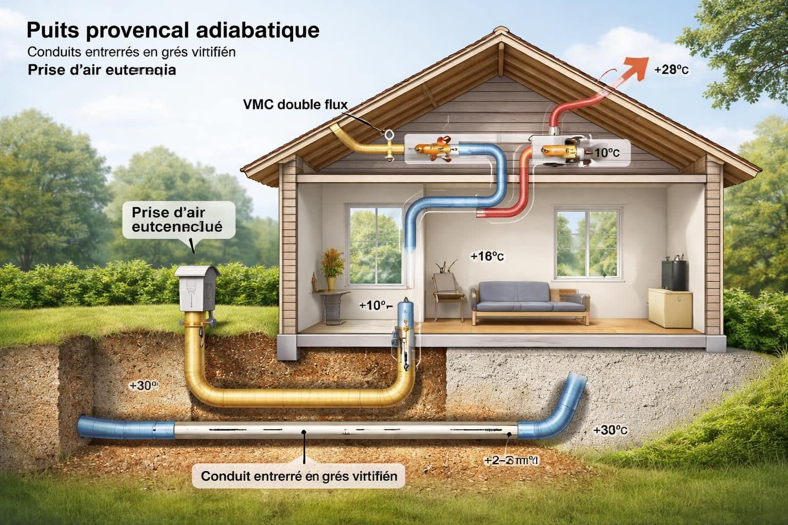 découvrez comment installer un puits provençal adiabatique pour optimiser la ventilation naturelle et réduire la consommation énergétique de votre habitation.