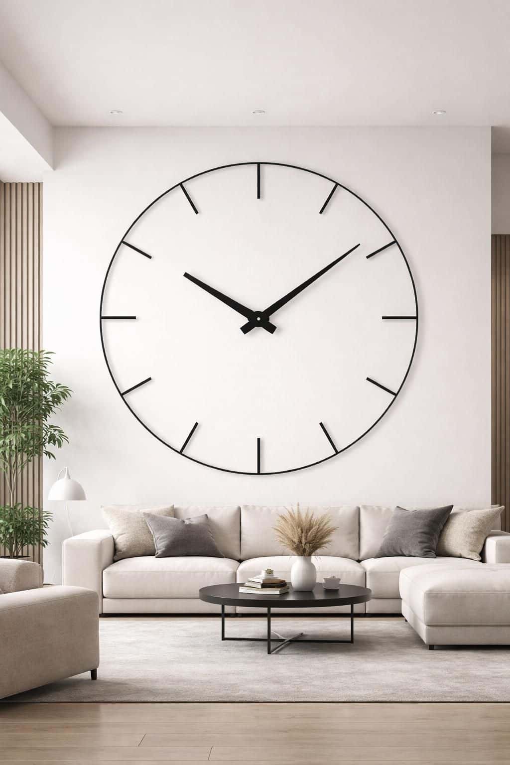 d&eacute;couvrez comment int&eacute;grer une horloge murale g&eacute;ante dans une d&eacute;coration moderne pour allier fonctionnalit&eacute; et style contemporain avec &eacute;l&eacute;gance.