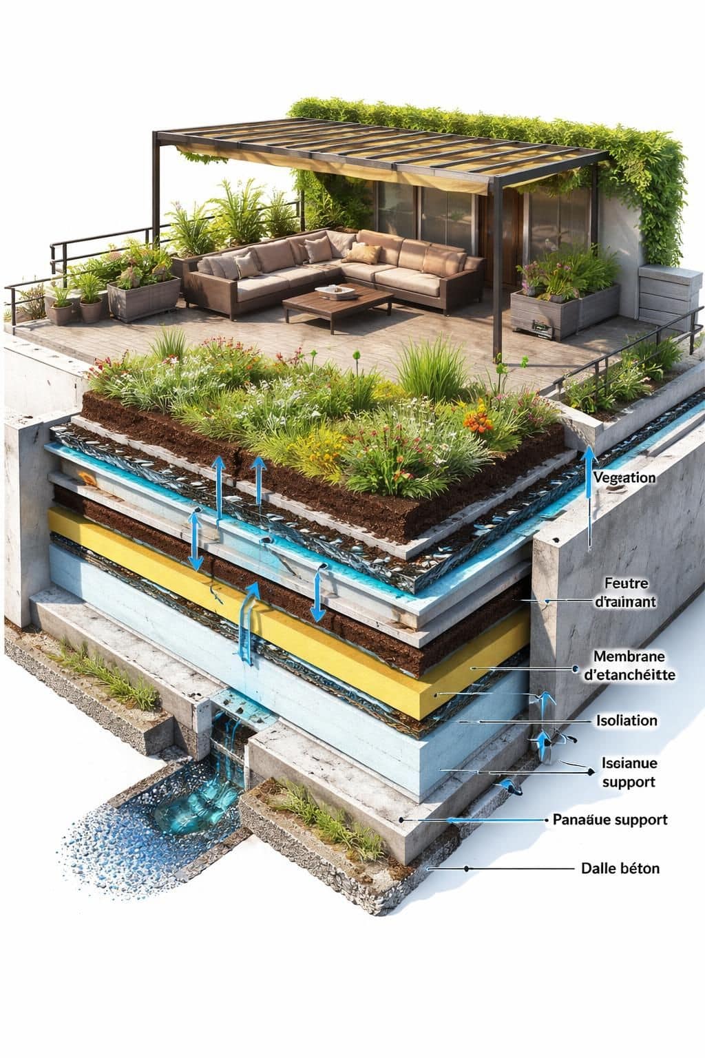 d&eacute;couvrez des solutions efficaces pour limiter la surchauffe de votre toit terrasse et am&eacute;liorer le confort thermique de votre espace ext&eacute;rieur.