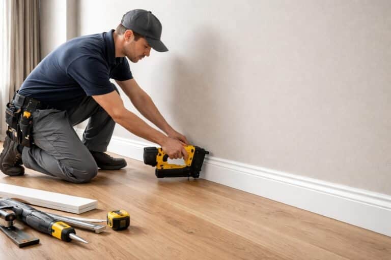 apprenez à poser des plinthes mdf de manière professionnelle sans utiliser de colle visible pour un rendu propre et esthétique.