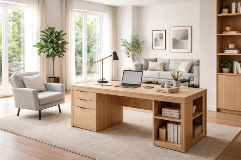 découvrez comment aménager un bureau professionnel dans votre salon de manière fonctionnelle et élégante, pour optimiser votre espace de travail à domicile.