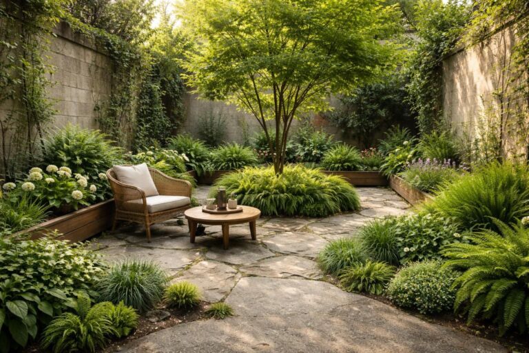 découvrez comment transformer une cour bétonnée en un espace végétalisé agréable et écologique, grâce à des astuces d'aménagement simples et efficaces.