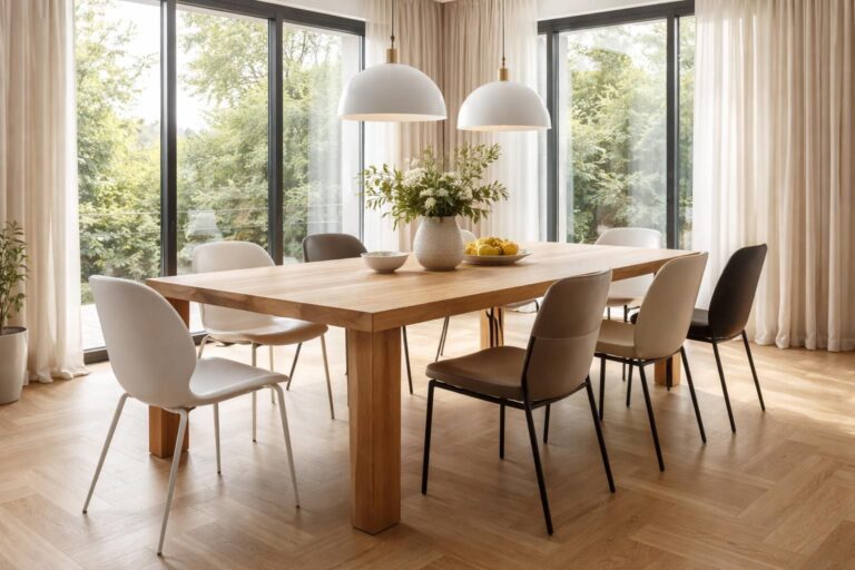 découvrez comment choisir des chaises design en harmonie avec une salle à manger en bois pour allier style et confort.