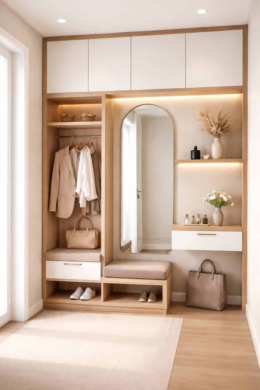 d&eacute;couvrez des id&eacute;es et solutions pratiques pour am&eacute;nager un coin dressing optimis&eacute; sur un pan de mur, alliant style et fonctionnalit&eacute;.