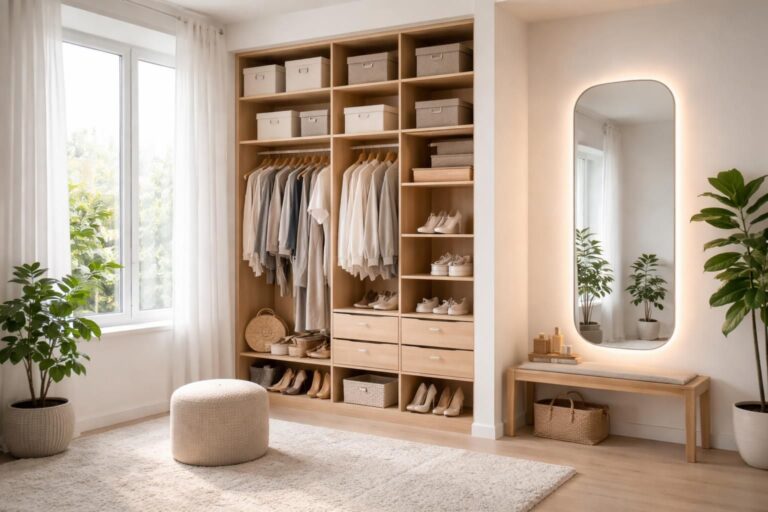 découvrez des solutions pratiques et esthétiques pour aménager un coin dressing sur un pan de mur et optimiser votre espace de rangement.