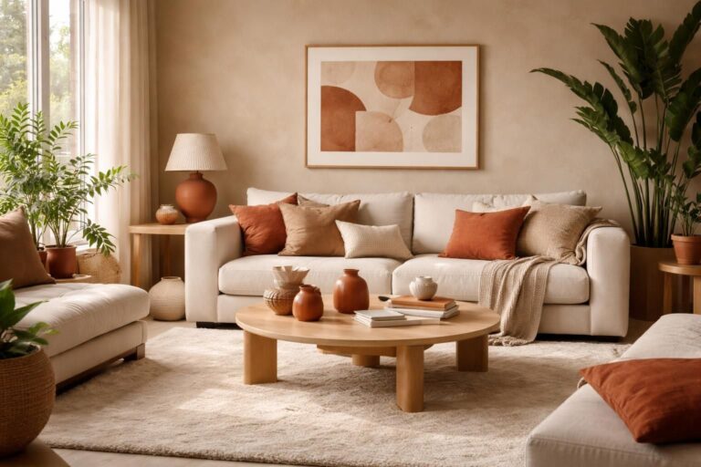 découvrez comment décorer votre intérieur avec des tons terracotta et beige pour créer une ambiance chaleureuse et naturelle, alliant élégance et confort.