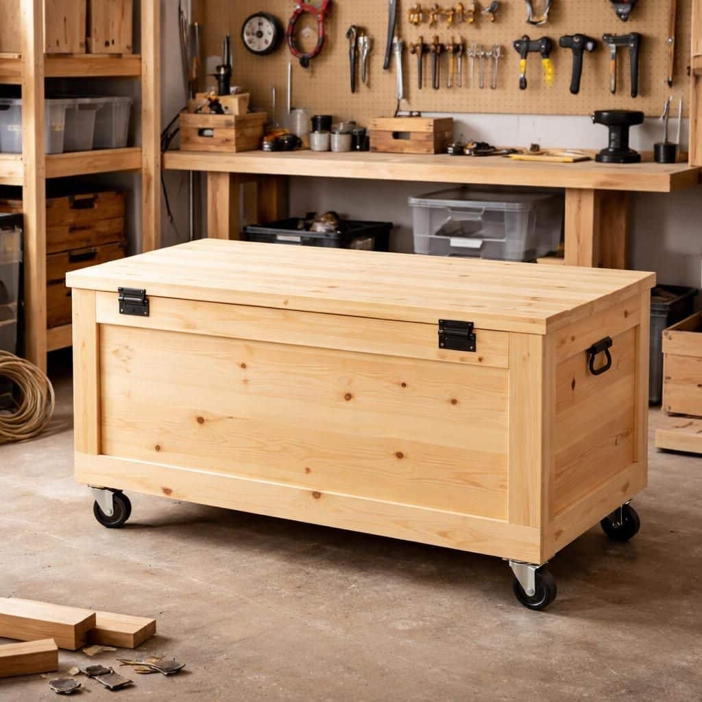 apprenez &agrave; fabriquer un coffre de rangement pratique et mobile gr&acirc;ce &agrave; des roulettes, pour organiser facilement votre espace avec style et fonctionnalit&eacute;.