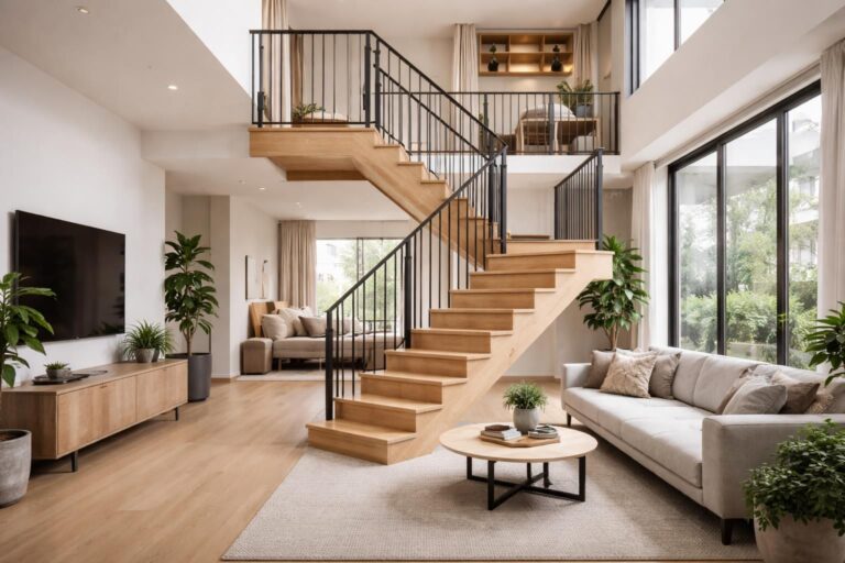 découvrez comment optimiser l'espace et l'aménagement d'un duplex avec escalier central pour un intérieur fonctionnel et esthétique.