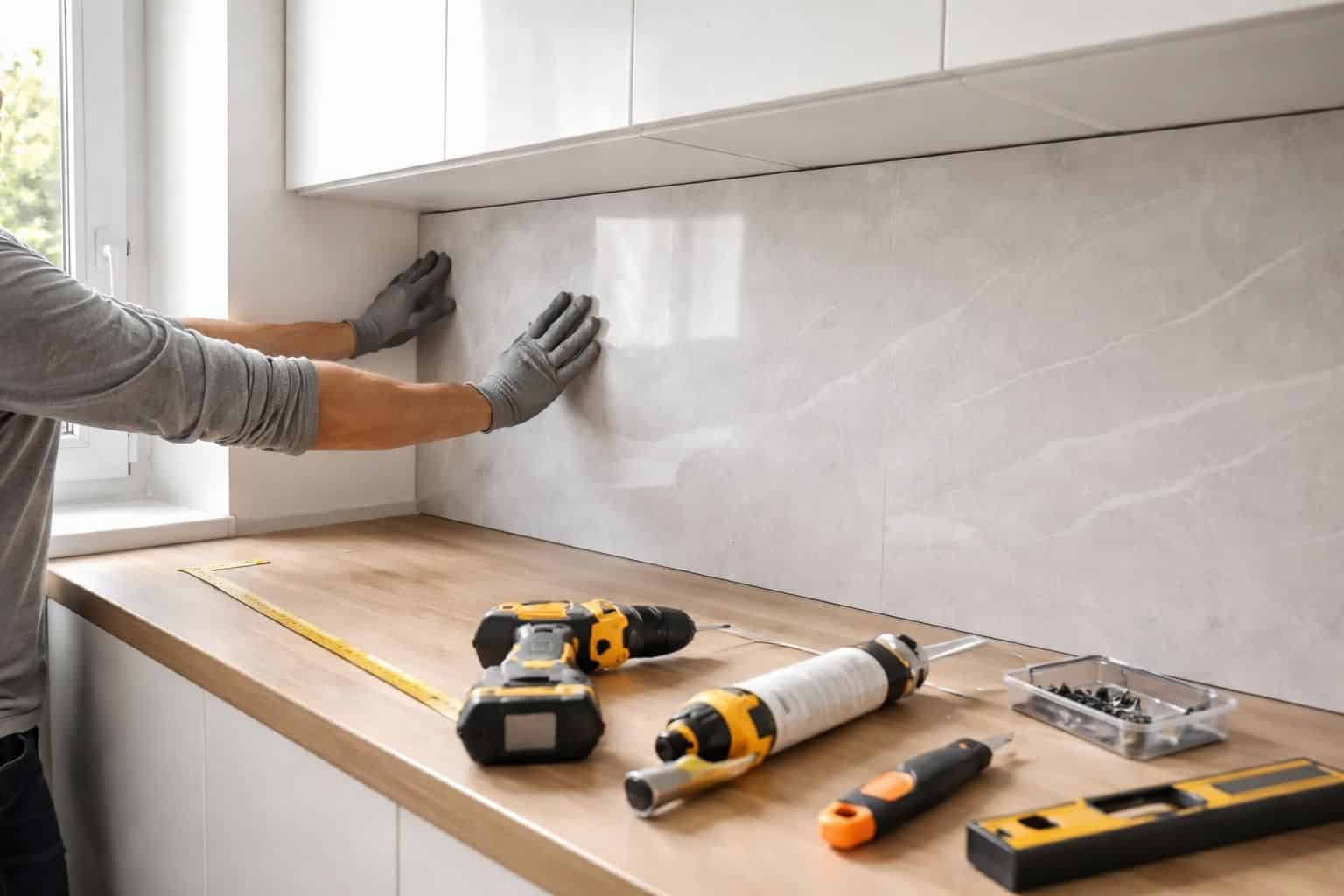 apprenez &agrave; poser des cr&eacute;dences stratifi&eacute;es dans votre cuisine gr&acirc;ce &agrave; notre guide &eacute;tape par &eacute;tape facile &agrave; suivre, pour un r&eacute;sultat esth&eacute;tique et durable.