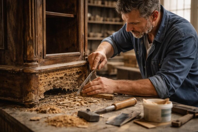 découvrez comment réparer un meuble en bois vermoulu avec des astuces simples et efficaces pour redonner vie à vos meubles abîmés.