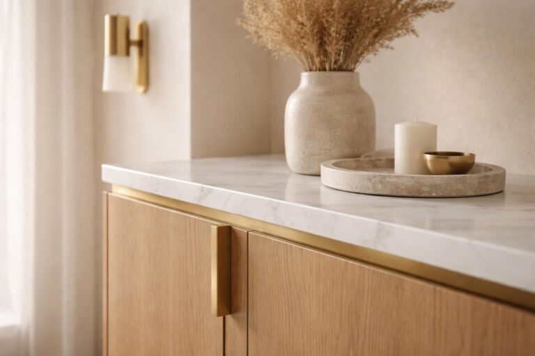 découvrez comment utiliser du laiton brossé avec élégance et subtilité pour apporter une touche sophistiquée sans en faire trop dans votre décoration.