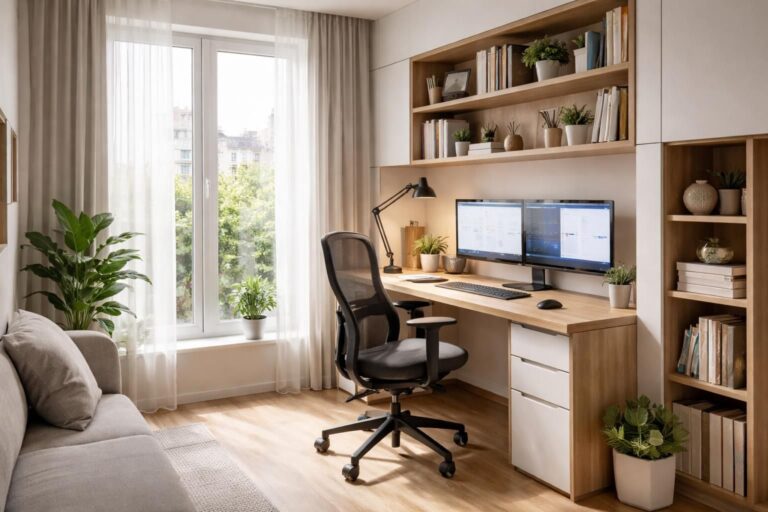 optimisez l'aménagement de votre studio pour un télétravail intensif confortable et productif, avec des conseils pratiques pour tirer le meilleur parti de l'espace disponible.