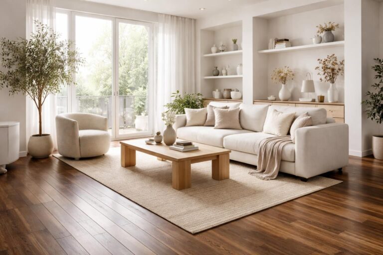 découvrez comment associer harmonieusement un parquet foncé avec des meubles clairs pour créer un intérieur élégant et lumineux.