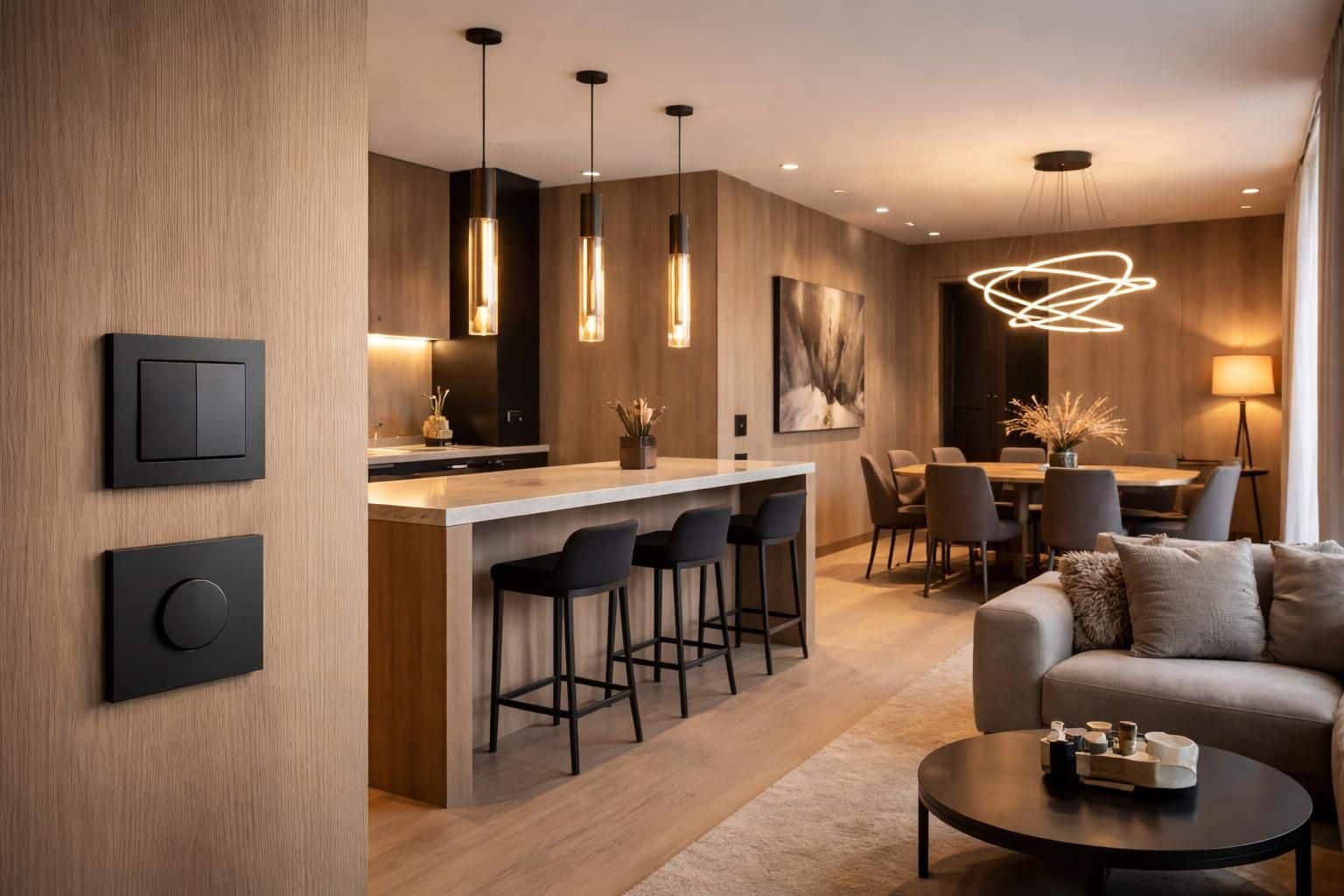 d&eacute;couvrez comment assortir parfaitement vos luminaires et interrupteurs design pour cr&eacute;er une ambiance harmonieuse et &eacute;l&eacute;gante dans votre int&eacute;rieur.