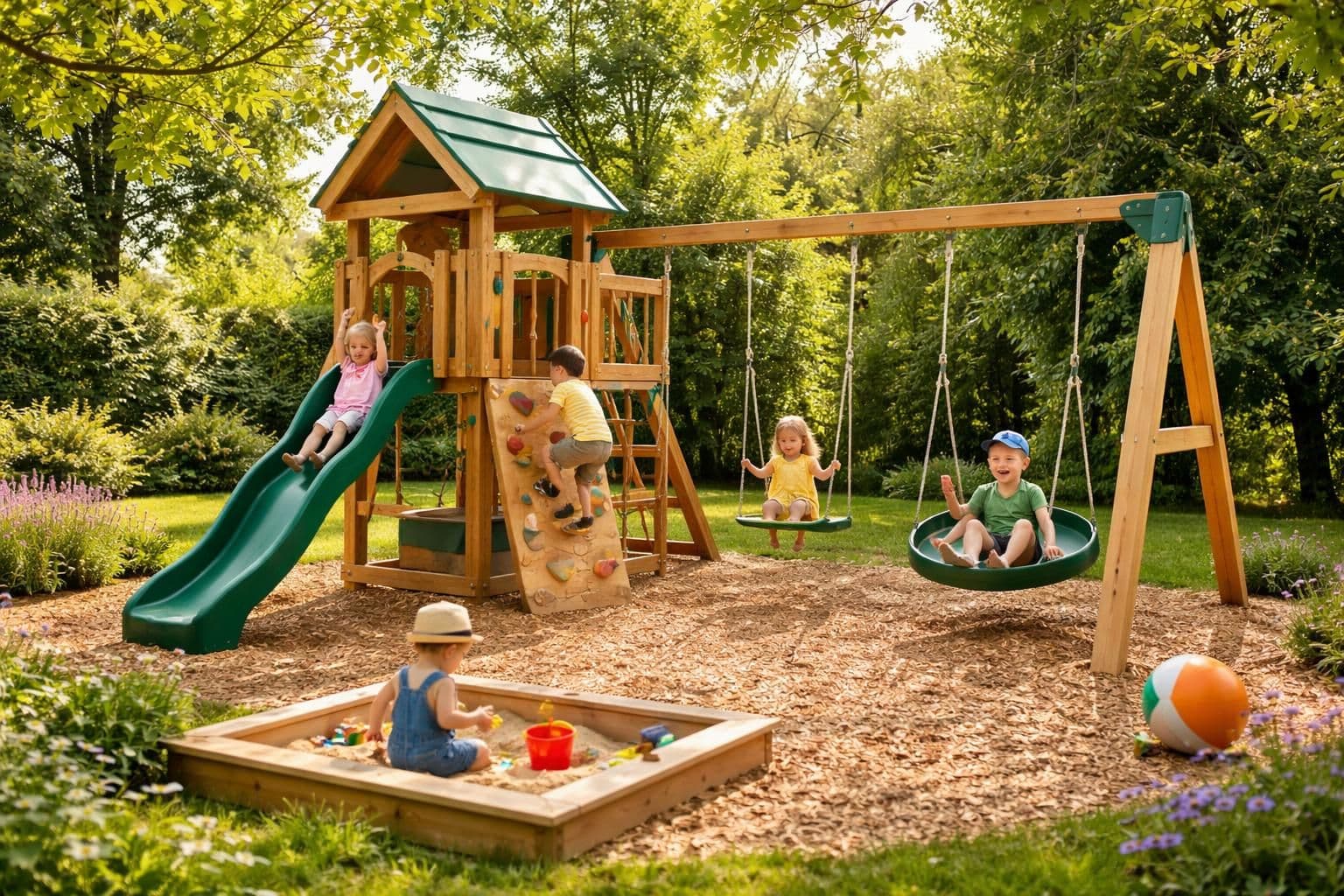 d&eacute;couvrez comment cr&eacute;er un espace de jeux s&eacute;curis&eacute; et ludique pour enfants dans votre jardin, en optimisant l'am&eacute;nagement et les &eacute;quipements adapt&eacute;s.