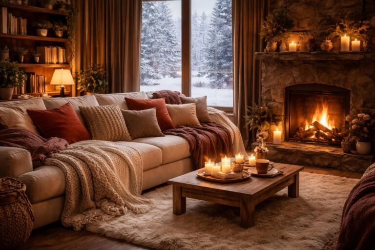 découvrez comment créer un salon cocooning pour l’hiver avec des conseils déco chaleureux, des textiles doux et une ambiance accueillante pour profiter pleinement des journées froides.