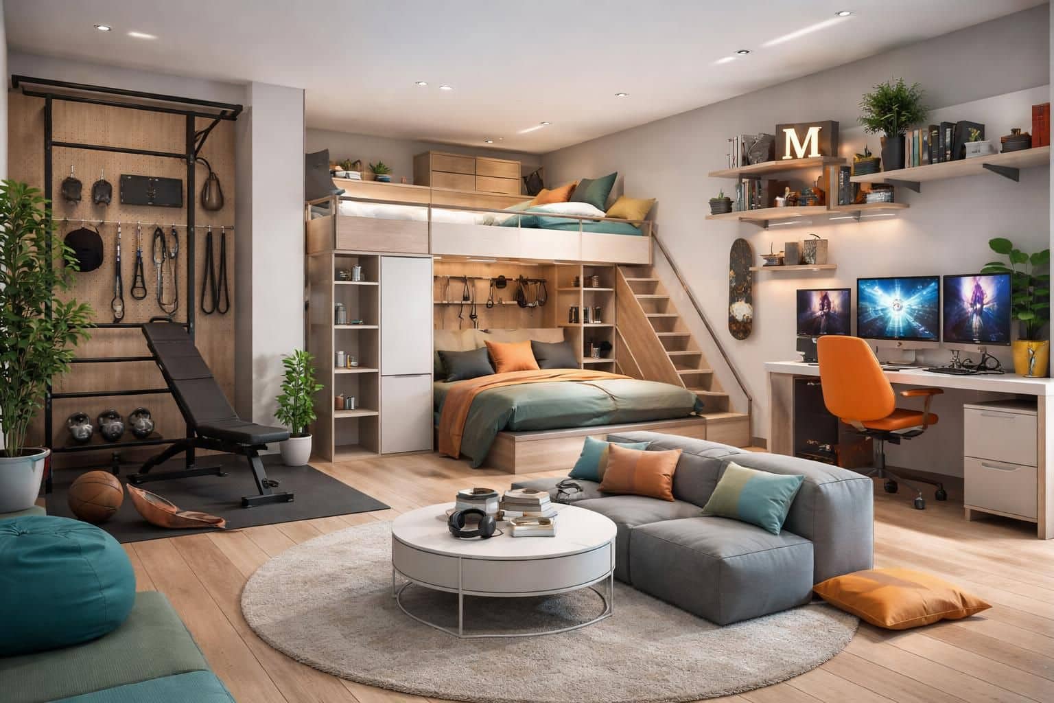 d&eacute;couvrez comment cr&eacute;er une suite teen avec coin sport, une solution innovante pour int&eacute;grer sports et divertissement dans un espace d&eacute;di&eacute; aux adolescents.