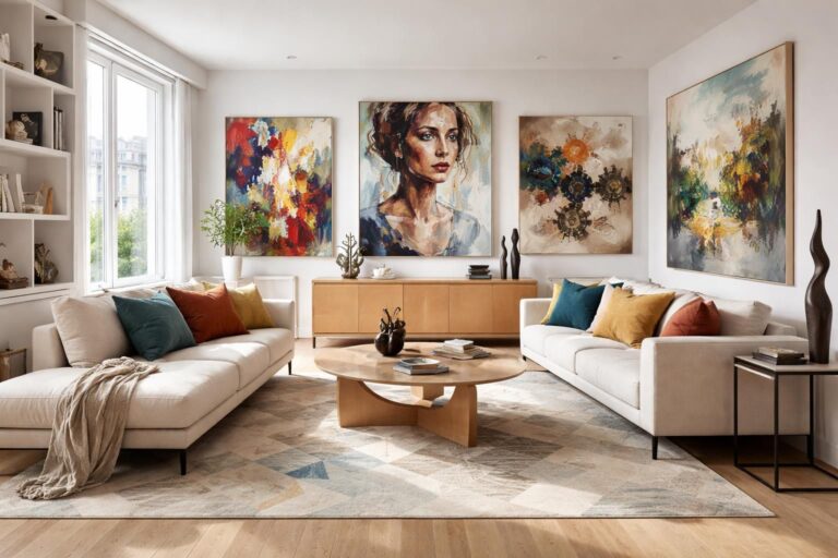 découvrez comment sublimer votre salon en décorant avec des œuvres originales, apportant une touche unique et artistique à votre espace de vie.