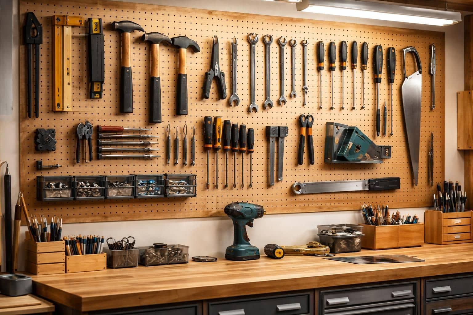 apprenez &agrave; fabriquer un panneau perfor&eacute; (pegboard) personnalis&eacute; pour organiser efficacement votre atelier et optimiser votre espace de travail.