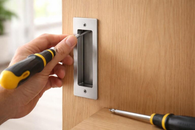 apprenez à installer facilement des poignées encastrées pour portes coulissantes afin d'améliorer l'esthétique et la fonctionnalité de vos portes.