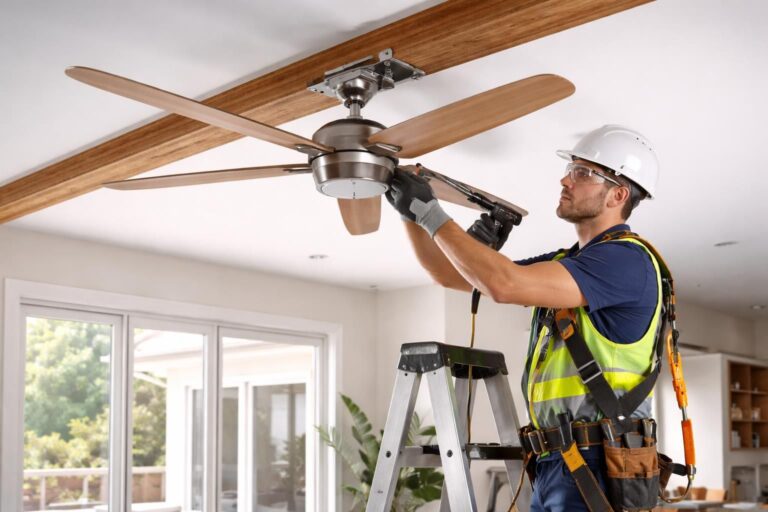 apprenez à installer un ventilateur de plafond en toute sécurité grâce à notre guide pratique étape par étape, pour un confort optimal chez vous.