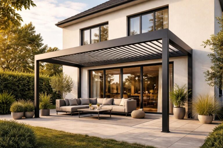 découvrez comment installer une pergola adossée en façade pour embellir votre maison et profiter d'un espace extérieur ombragé et confortable.