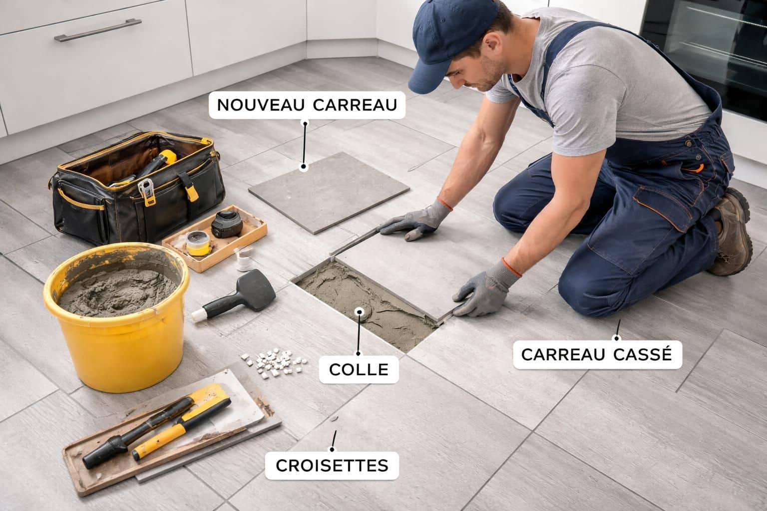 d&eacute;couvrez comment remplacer un carreau cass&eacute; au sol facilement et rapidement gr&acirc;ce &agrave; nos conseils pratiques &eacute;tape par &eacute;tape.