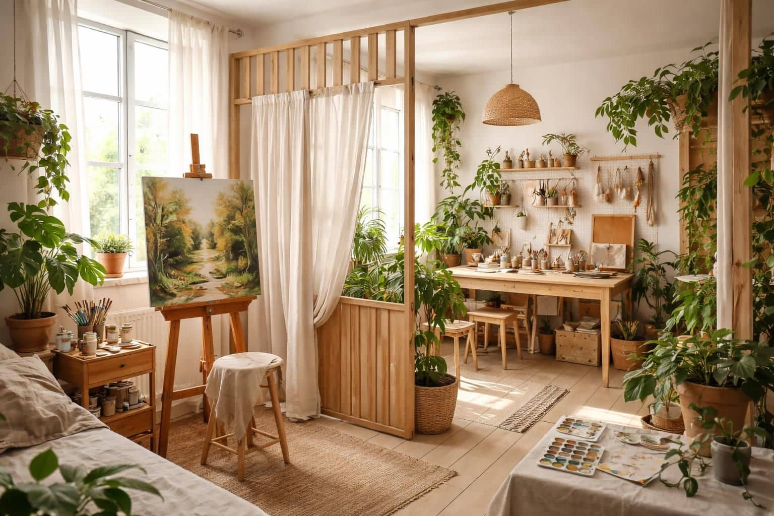 d&eacute;couvrez comment transformer une chambre en un atelier d&rsquo;art fonctionnel et inspirant, en optimisant l&rsquo;espace et en choisissant le mobilier adapt&eacute; pour lib&eacute;rer votre cr&eacute;ativit&eacute;.