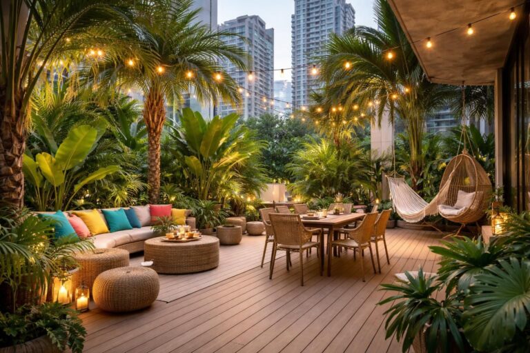 découvrez comment aménager une terrasse tropicale en ville avec nos astuces pour créer un espace exotique et relaxant, même en milieu urbain.