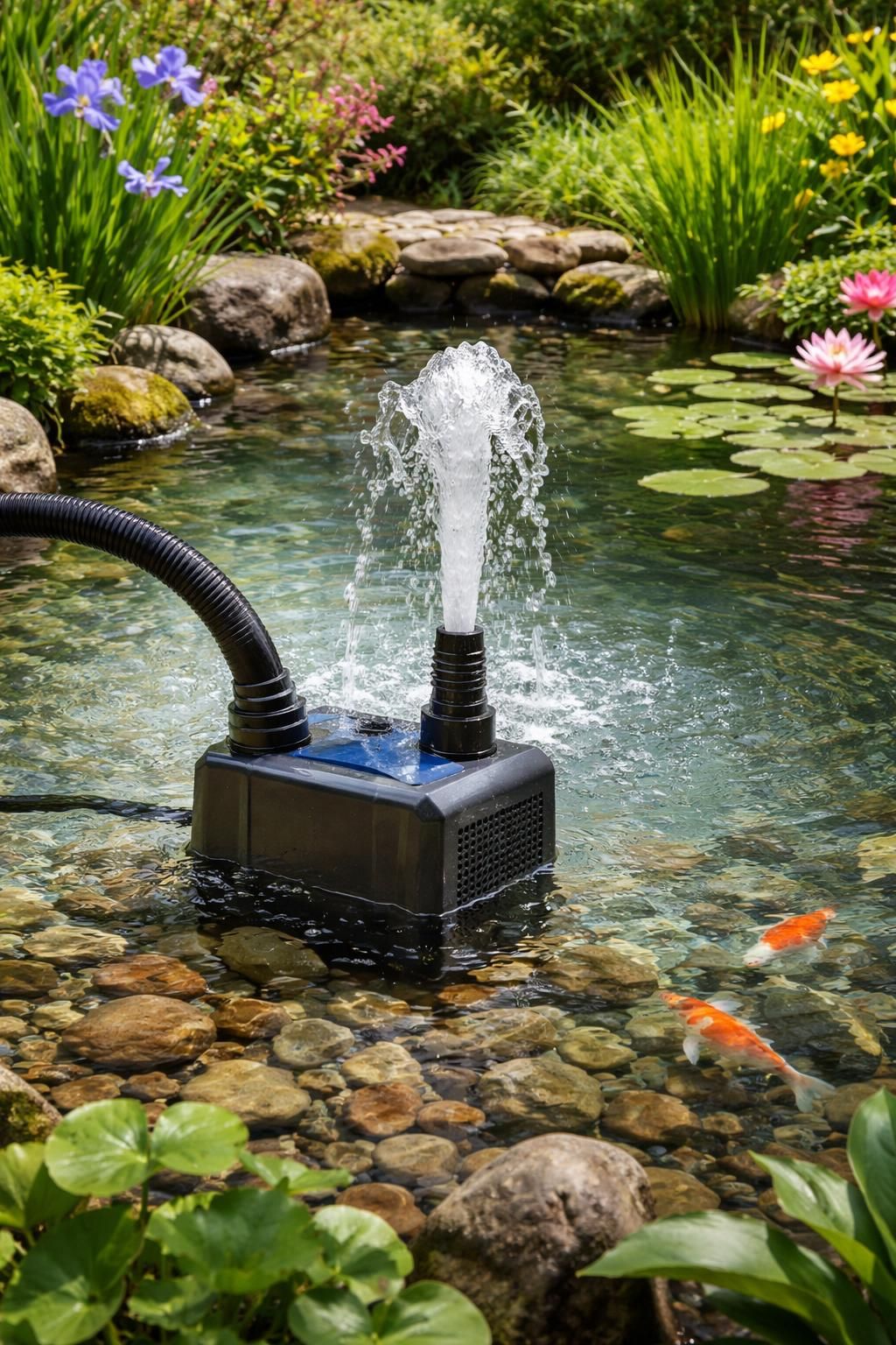 d&eacute;couvrez comment choisir la pompe id&eacute;ale pour votre bassin de jardin afin d'assurer une circulation optimale de l'eau et maintenir un environnement sain pour vos plantes et poissons.