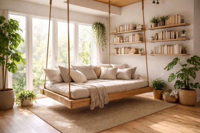 découvrez comment construire un coin lecture suspendu confortable et élégant pour profiter pleinement de vos moments de détente.