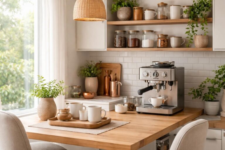 découvrez comment créer un coin café déco dans votre cuisine pour un espace chaleureux et convivial, alliant style et fonctionnalité.