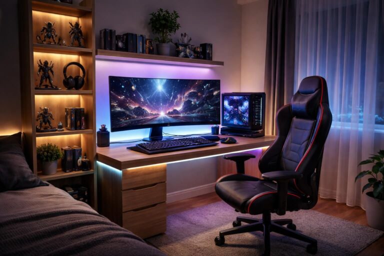 découvrez comment créer un coin gaming dans une chambre en optimisant l'espace, en choisissant le bon mobilier et en installant un éclairage adapté pour un confort de jeu optimal.