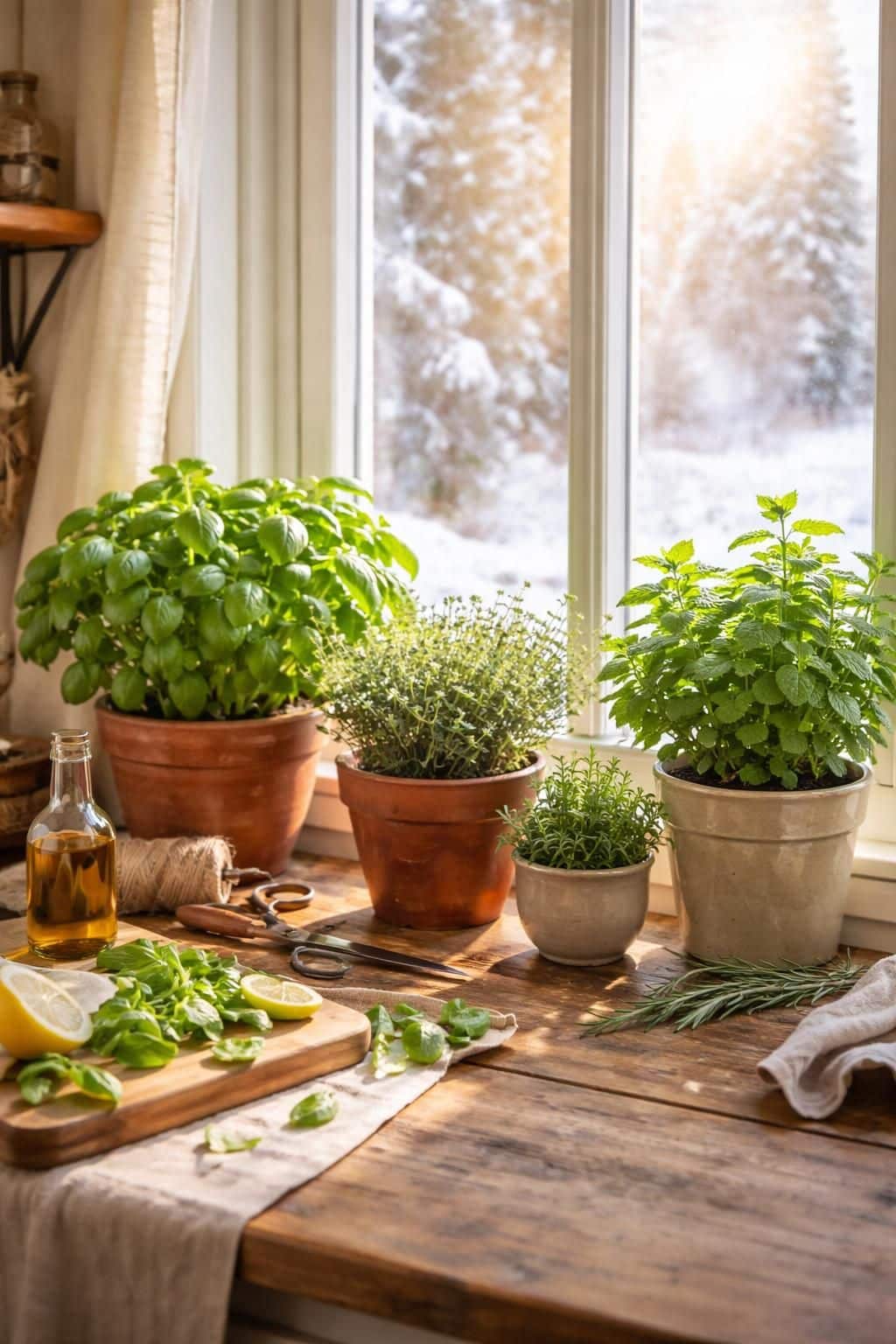 apprenez &agrave; cultiver des herbes aromatiques en int&eacute;rieur pendant l&rsquo;hiver pour profiter de saveurs fra&icirc;ches toute l&rsquo;ann&eacute;e, m&ecirc;me sans jardin.
