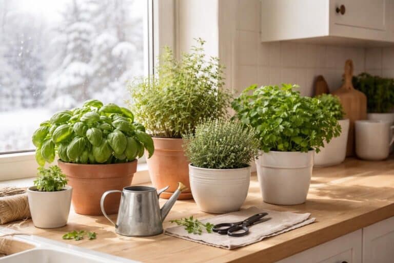 apprenez à cultiver des herbes aromatiques en intérieur pendant l'hiver pour profiter de saveurs fraîches toute l'année, même lorsque les températures chutent.