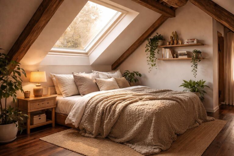 découvrez nos conseils pour décorer une chambre mansardée cosy, alliant charme et confort dans un espace sous les toits chaleureux.