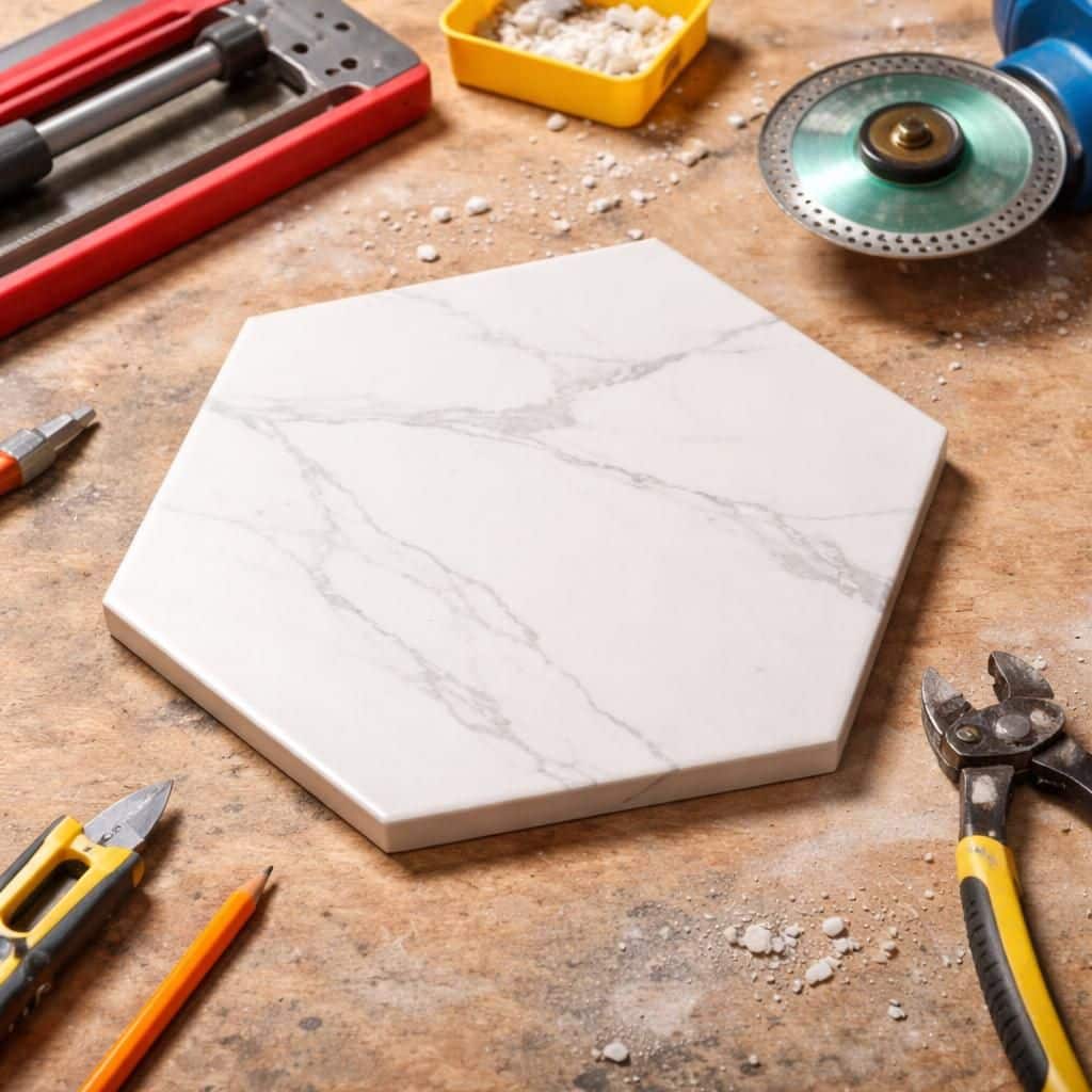 apprenez à découper du carrelage hexagonal sans éclat grâce à nos astuces et techniques simples pour un résultat propre et précis.