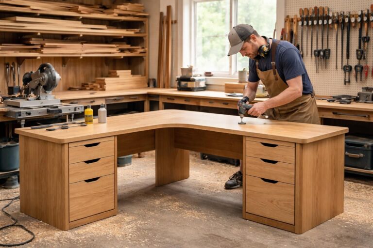 découvrez comment fabriquer un bureau d’angle sur mesure adapté à vos besoins et à votre espace, avec des conseils pratiques et des idées de design.